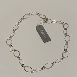 Relativity Two-Tone Gold and Silver loop chain  Necklace 24” New NWT